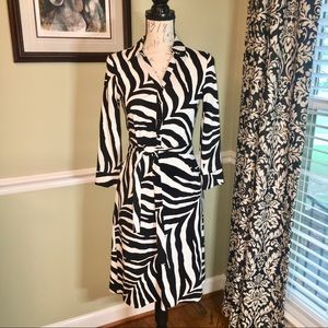 Talbots Petite Zebra Print Dress